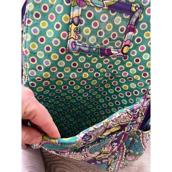 Vera Bradley Paisley Floral Quilted Backpack - Picture 6 of 13